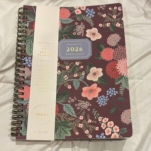 Rifle Paper Co. 2026 Floral Planner with Pink and Blue Accents